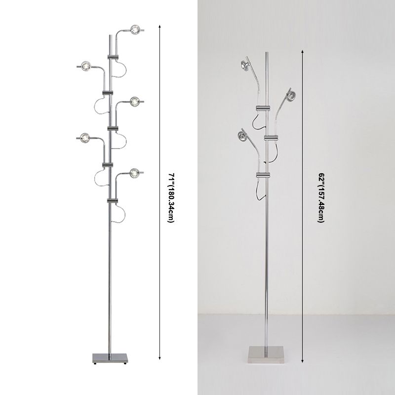 Lámpara de metal decorativo de metal decorativo de los círculos cromados para sala de estar para sala de estar