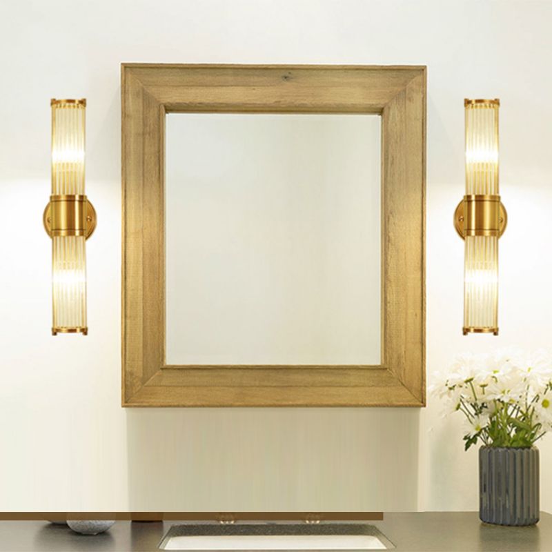 Modern Simple Copper Vanity Light Cylinder Shape Vanity Lamp for Shower Room