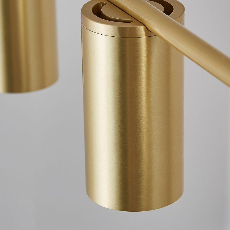 Multiple-Light Cylinder Island Pendant Modern Metal Island Lighting
