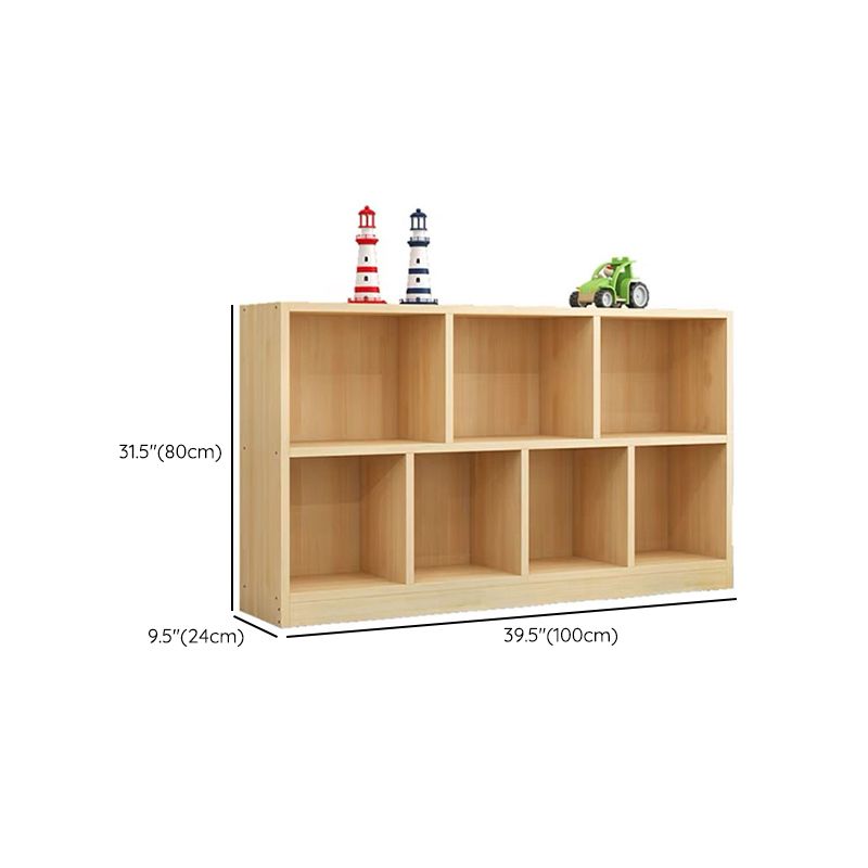 Contemporary Wooden Bookshelf Geometric Shelf Bookcase for Home Office