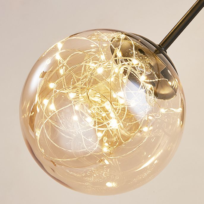Stile di semplicità Nordic Orb vetro lampadario LED LED LIGHT SCARICA ALIMENTAZIONE MOLECOLA PENSI