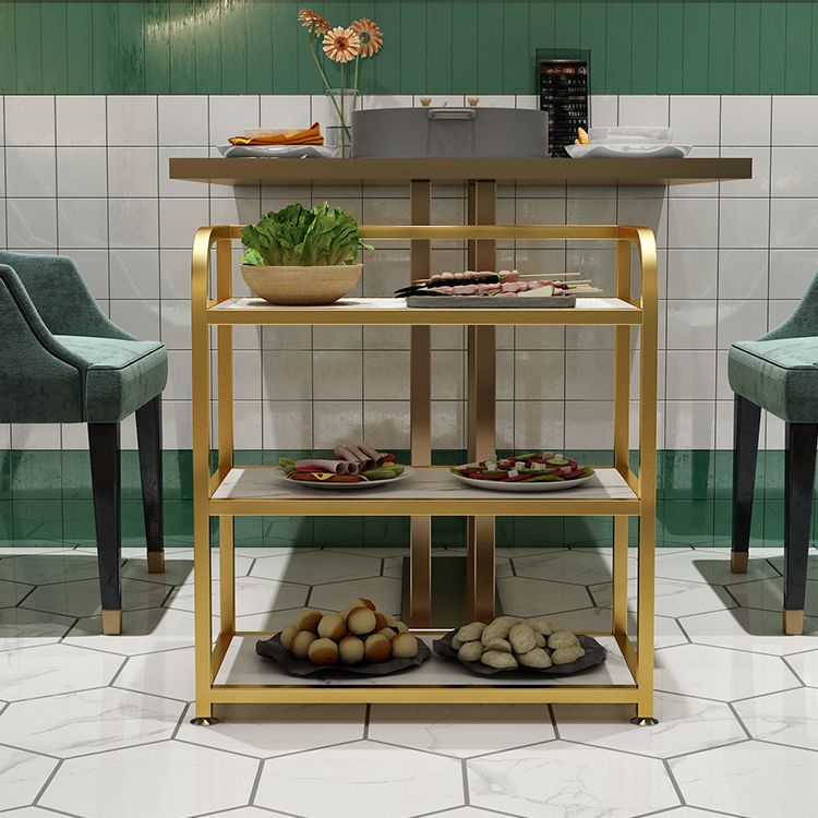 Modern 25.59"H Portable Prep Table Metal Prep Table for Home Use