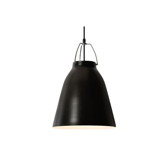 Simple élégant monochrome pendentif Light Bucket Shade 8/16 pouces de large 1 ampoule en aluminium suspendu pour la cuisine