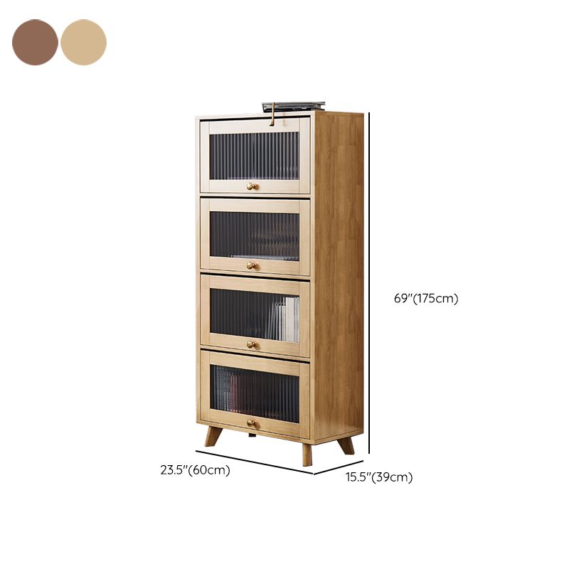 Scandinavian Closed Back Standard Bookshelf Wooden Bookcase with Shelves