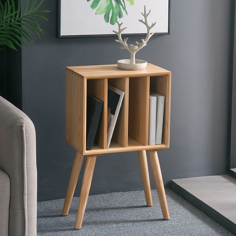 11" Wide Contemporary Shelf Closed Back Solid Wood Pine Bookcase