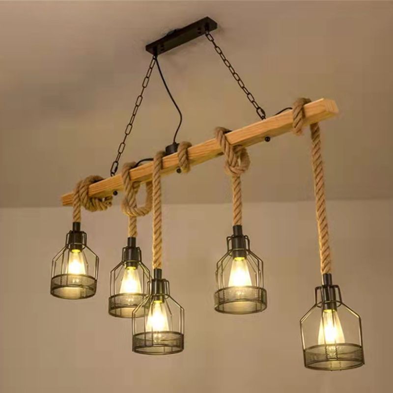 5 îlot de cuisine légère pendentif éclairage de l'île linéaire éclairage de l'île contemporaine