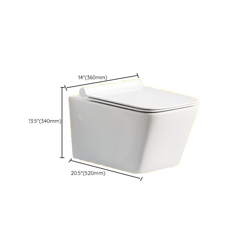 Contemporary Wall Hung Toilet Bowl White Seat Included Urine Toilet for Bathroom