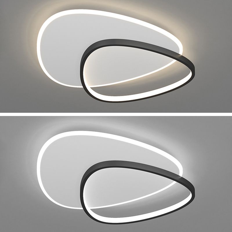 Minimalist Triangle Ceiling Light Fixture Acrylic LED Bedroom Flush Mount Ceiling Fixture