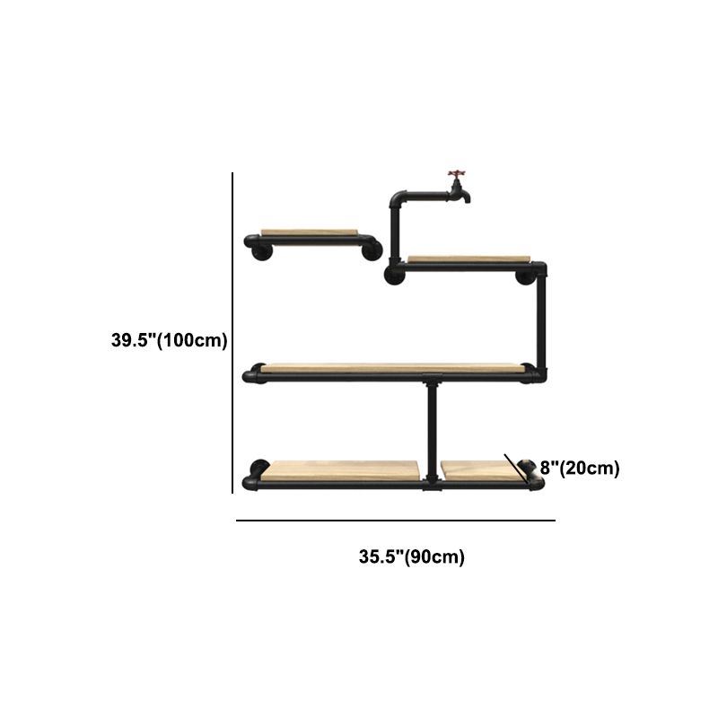 Metall schwimmende Bücherregal Industriestil Wandmontage geschlossenes Rückenregal