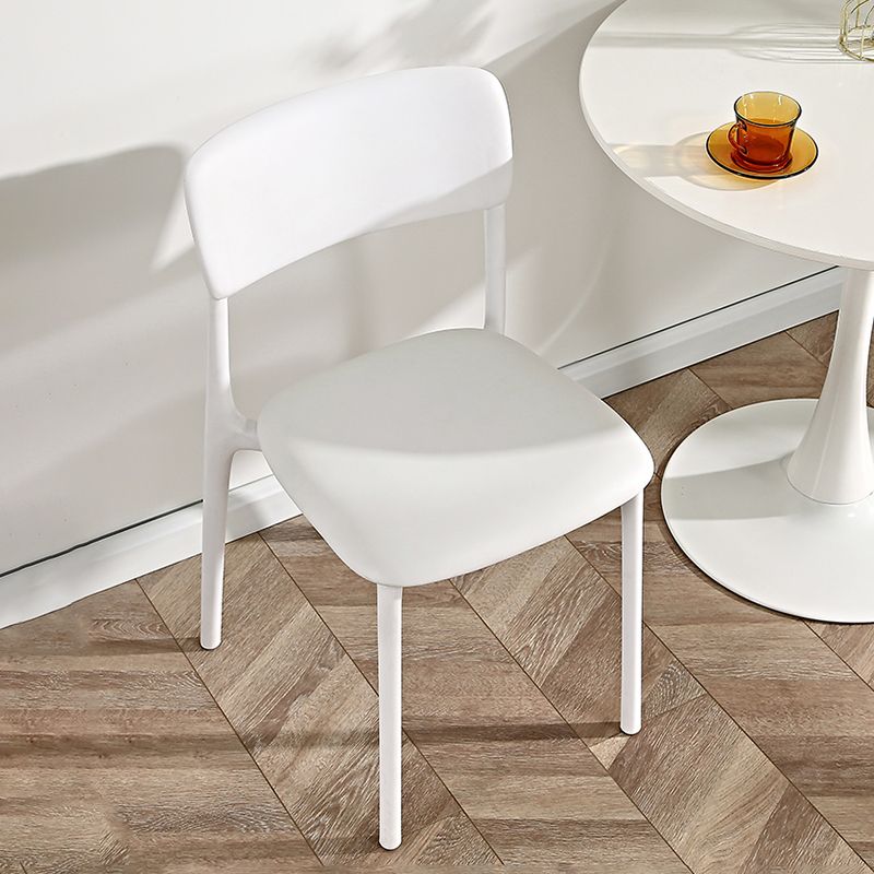 Open Back Dining Side Chair Plastic Side Chair for Kitchen Use