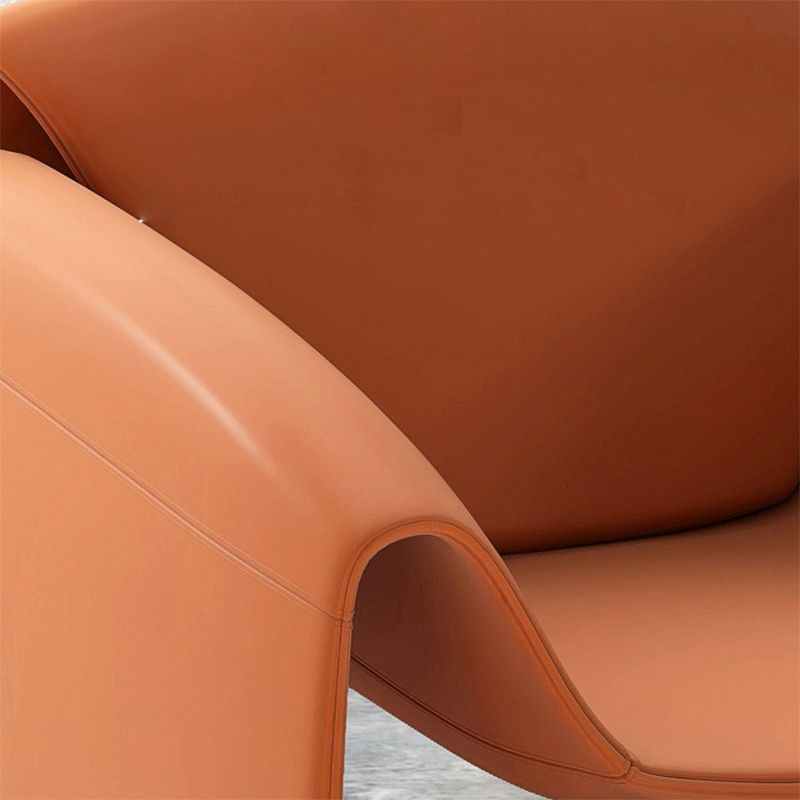 Modern Style Handrail Imitation Leather MaterialArm Chair with Fixed Back