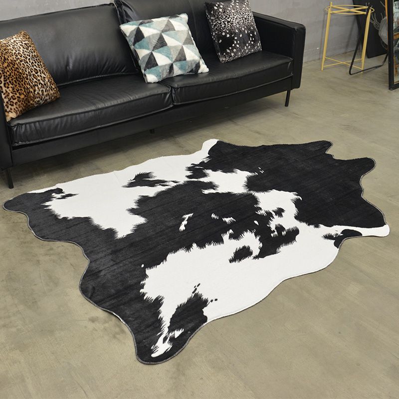 Tappeto per stampa di mucca bianca nera polipropilene mopetta per animali domestici friendly non slip tappeto lavabile per grande stanza