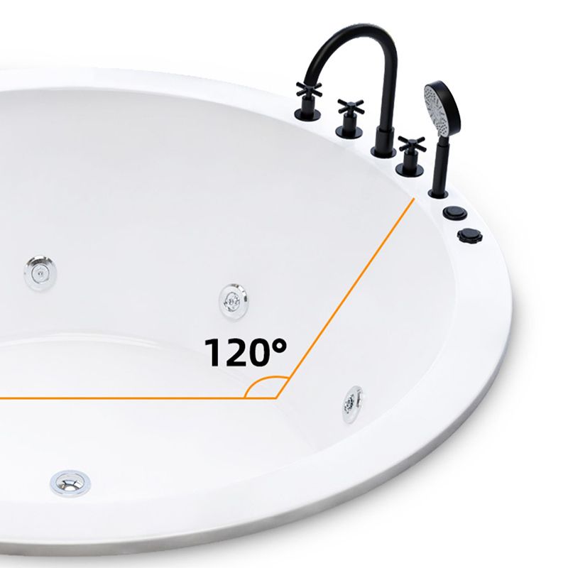 Modern Drop-in Bath Tub Round Acrylic Bathtub for Home and Hotel