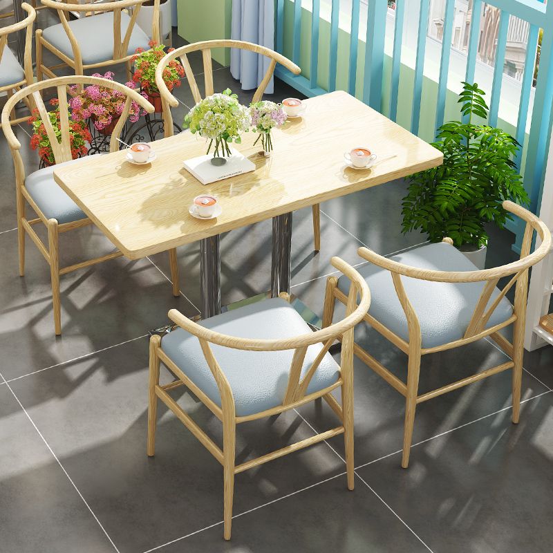 Industrial Style Dining Table Home Kitchen Dinner Furniture with Metal Base