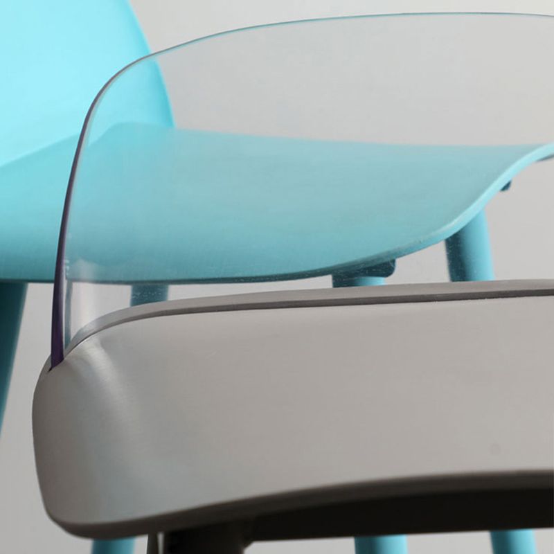 Nordic Armless Backrest Counter Stool Iron Cafe Bar Stool with Acrylic Seat