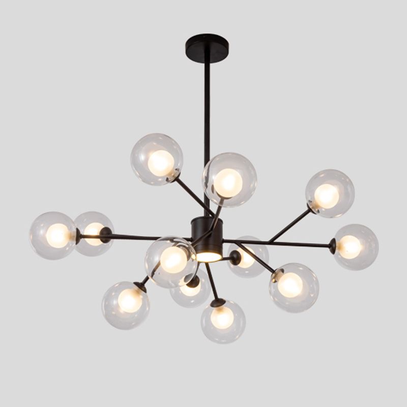 Cosco moderno de techo de hierro forjado colgado de vidrio de vidrio