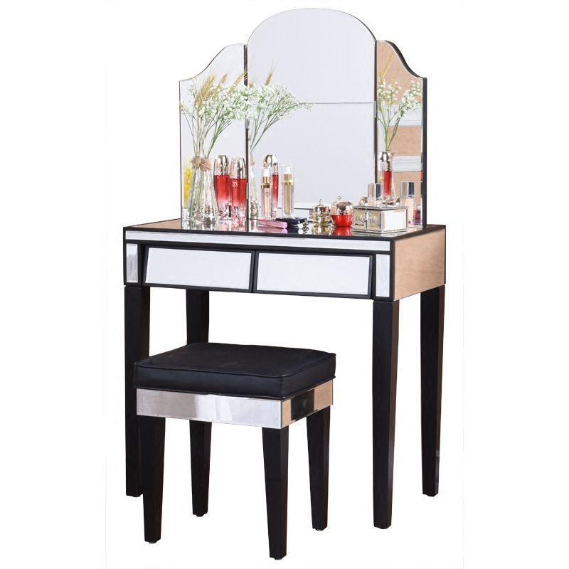 Contemporary Vanity Dressing Table Solid Wood Makeup Vanity Desk