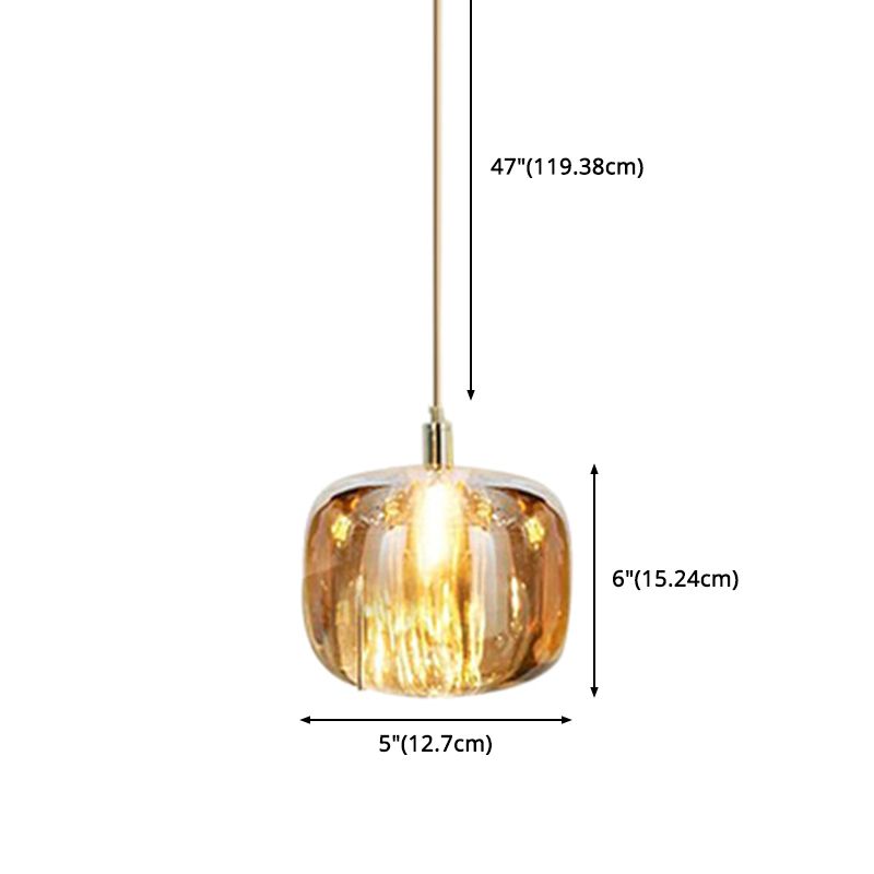 1 pendentif en verre léger Louteurs de plafond modernes suspendus suspendus pour salle à manger