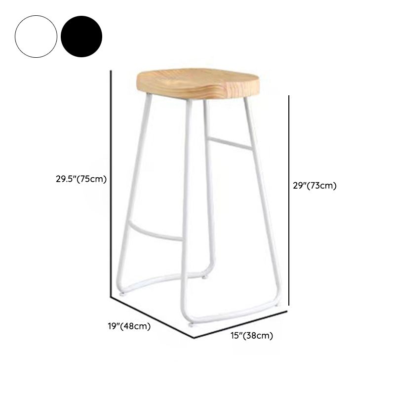 Solid Wood Bar Table Set Modern Rectangle 1/2/5/6 Pieces Bar table with Backless Stools