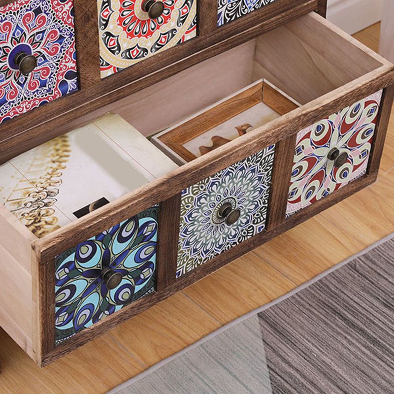 12" W Storage Chest Dresser Vertical Wood Storage Chest with Drawers for Bedroom