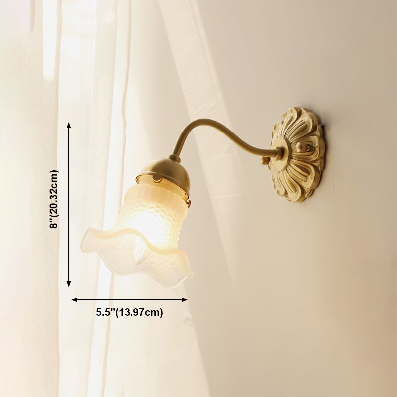 Modern Style Flower Shaped Wall Light Sconces Metal 1 Light Wall Lighting