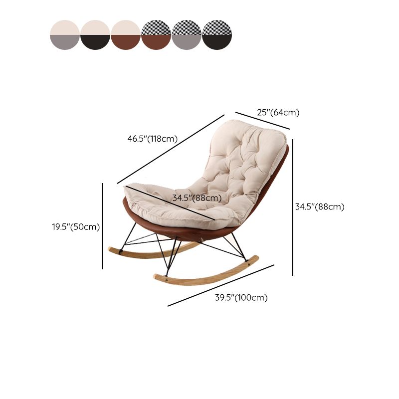 Leisure Light Luxury Rocking Chair Lounge Small Family Lazy Sofa Chair for Apartment