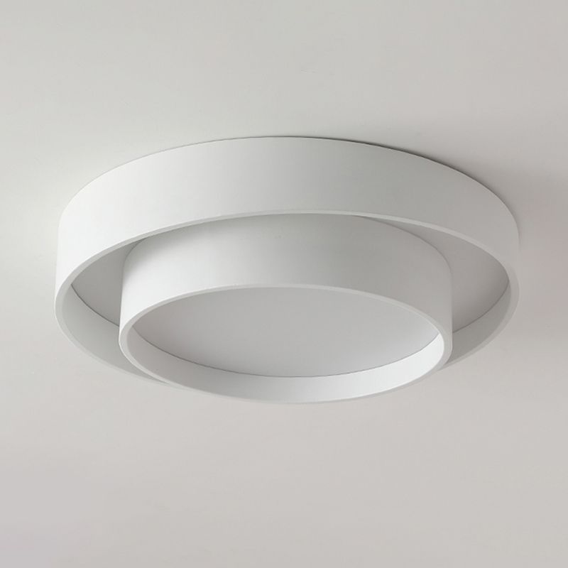 Simplicity LED Ceiling Lights White Flush Mount Lighting Fixture for Living Room