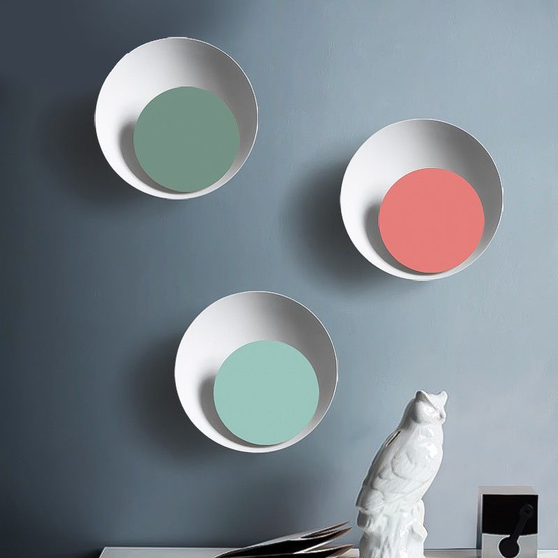 Moderni macaron moderni in stile ciotola ciotola sconde muro metallo 1 flioncini leggeri