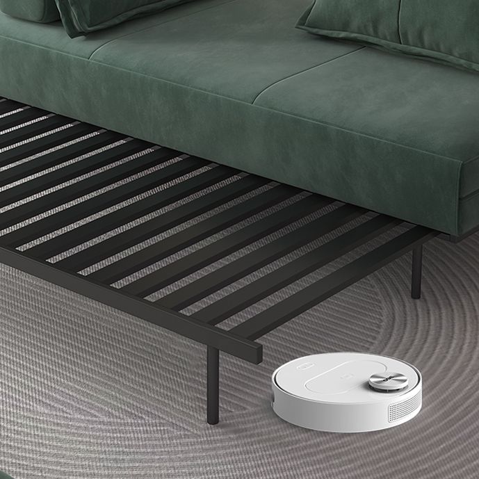 Scandinavian Futon Sofa Bed Fabric Pillow Back Armless With Chrome Legs Sleeper Sofa