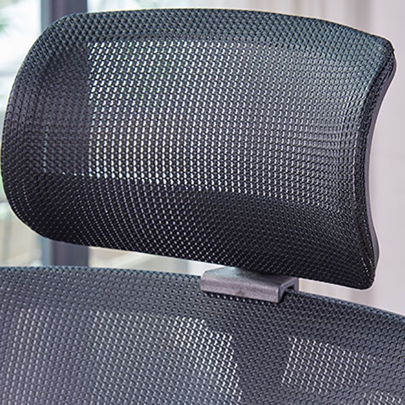 Modern Fixed Arms Chair Height-adjustable Office Chair with Wheels