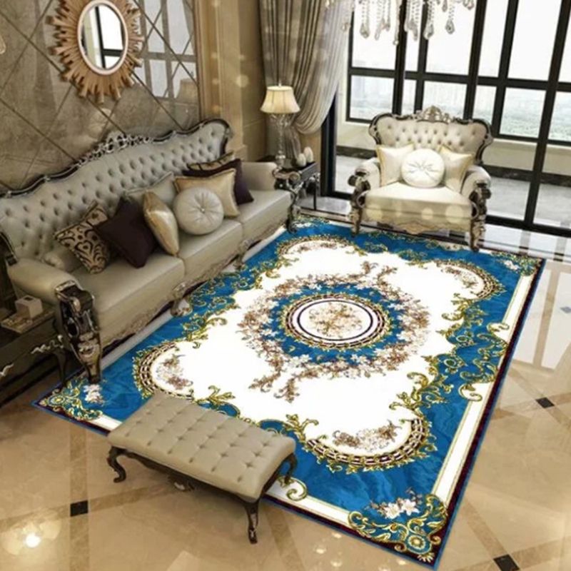 Gorgeous Classic Rug Marble Print Indoor Carpet Polyester Friendly Washable Rug for Living Room
