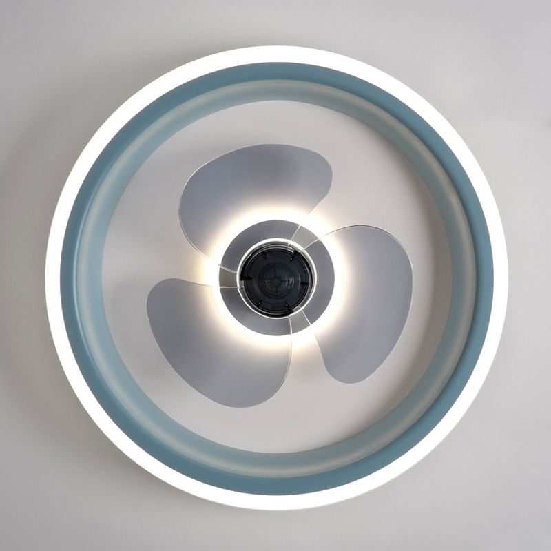 Lampada a ventola a soffitto in metallo in stile semplice per la camera da letto
