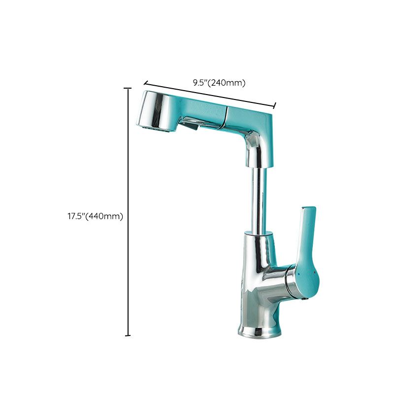 Pull Down Kitchen Faucet Single Handle Metal Faucet with Pull Out Sprayer