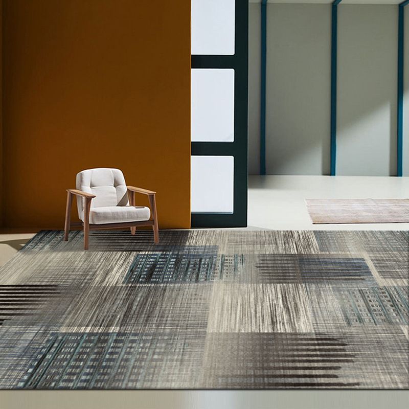 Alfombra de alfombra de alfombra moderna gris moderno alfombra de respaldo sin deslizamiento para la decoración del hogar