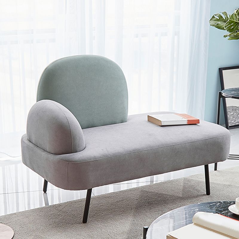 Contemporary Cotton Blend Single Arm Tight Back Light-grey Sofa Set