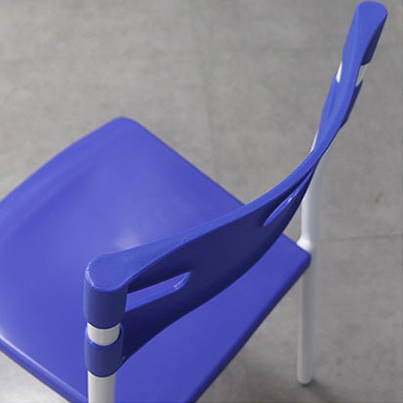 Chaises de salle à manger en plastique contemporaines, chaise sans bras latérale à dossier ouvert pour usage au restaurant