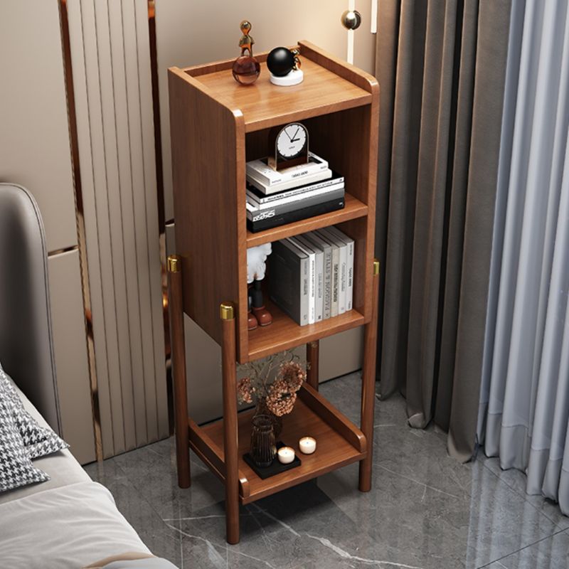 Standard Contemporary Bookcase Wooden Closed Back Bookshelf with Shelves