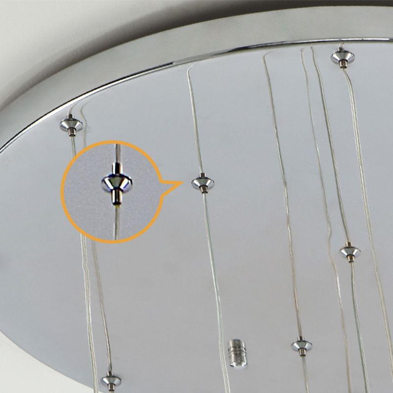 Modern Ball Pendant Clear Glass Multi Lights Hanging Ceiling Light for Spiral Stair