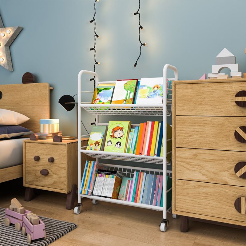 Shelves Included Standard Bookshelf Metal Contemporary Bookcase