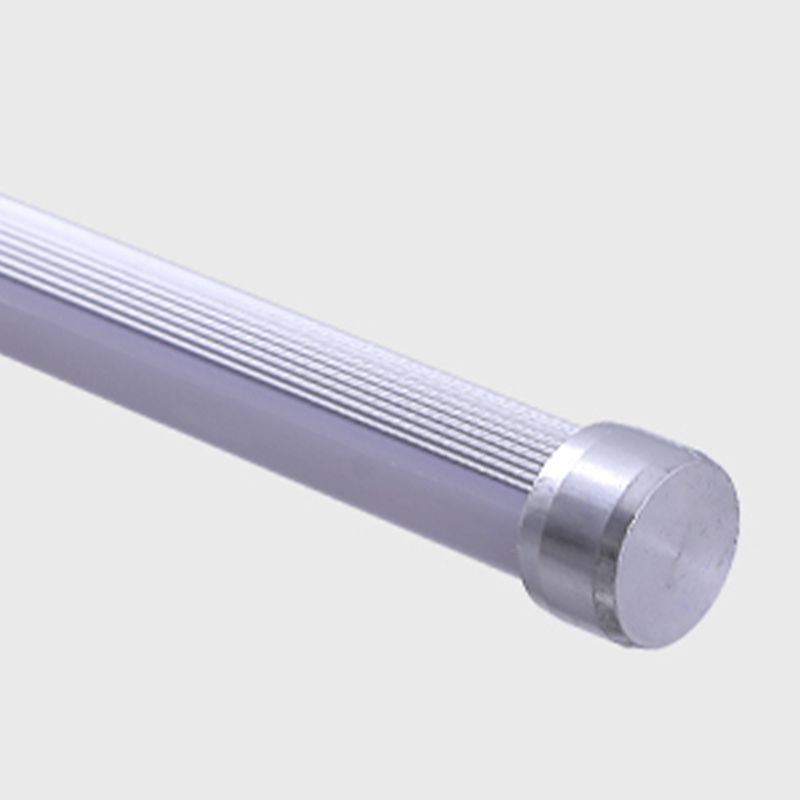 Linear Shape Metal Floor Light Modern Style Single Light Floor Mount Light in Silver