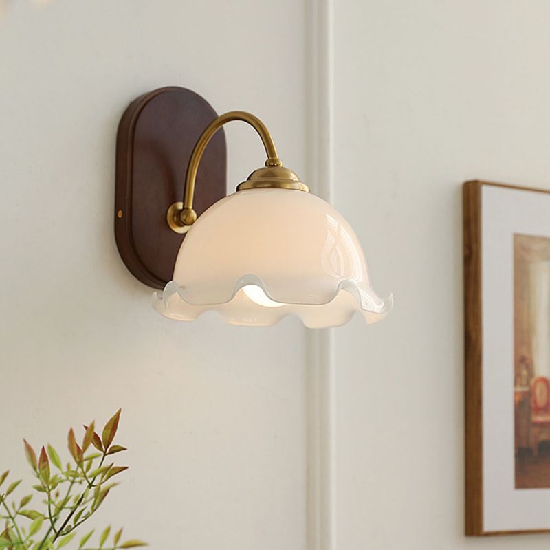 Minimalist Glass Shade Wall Light Fixture Modern Wall Light Sconce for Bedroom