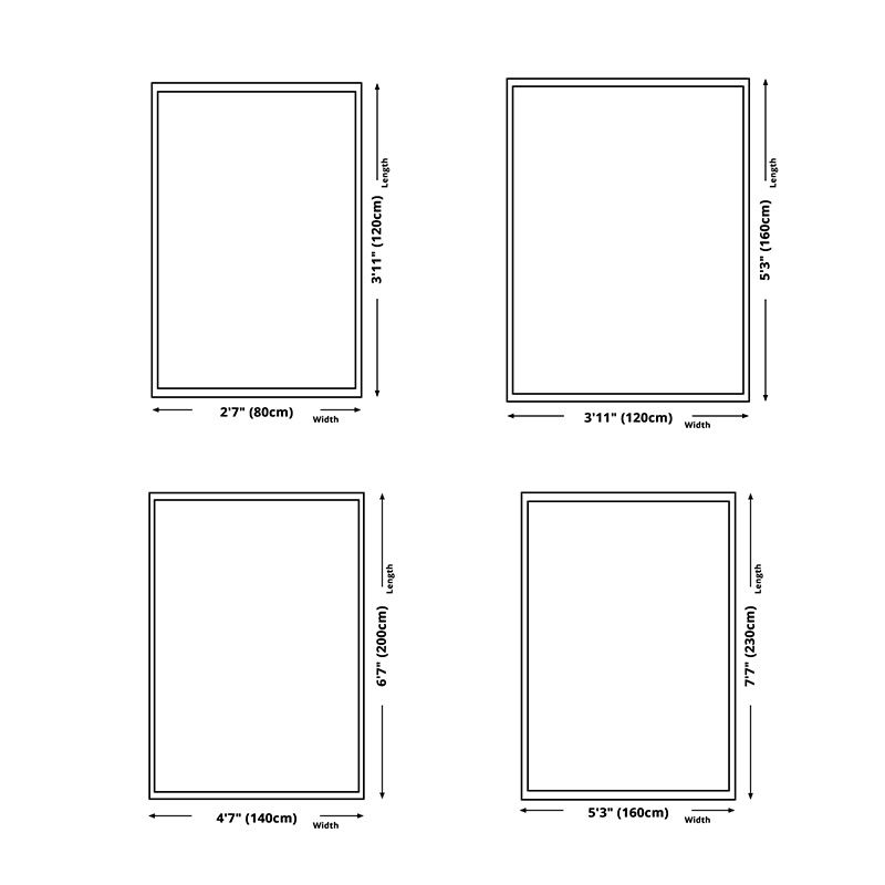 Modern Indoor Rug Abstract Pattern Creative Area Rug Polyester Stain Resistant Rug for Living Room