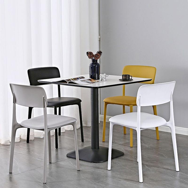 Plastic Modern Contemporary Kitchen Chair Armless Open Back Dining Room Chair