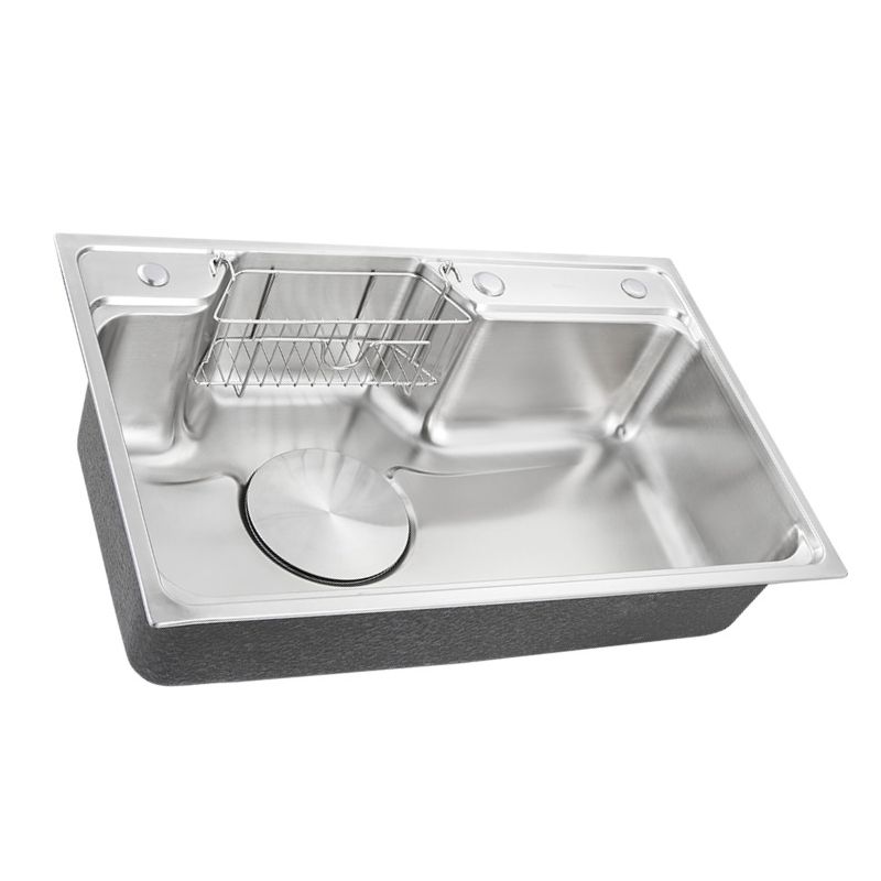 Classic Stainless Steel Sink Overflow Hole Kitchen Sink with Faucet