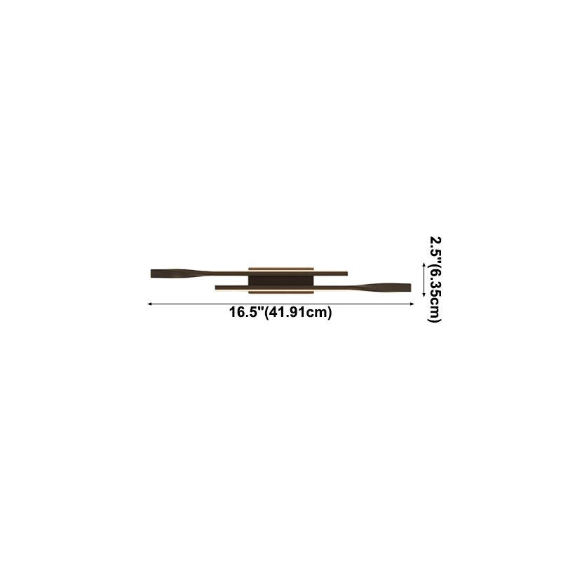 Linear Shape Metal Wall Lights Modern Style Wall Sconce Lights in Black