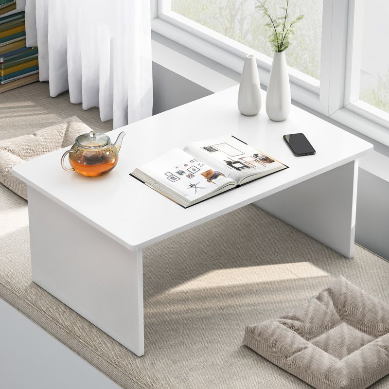 Modern 12.5"Tall Sled Rectangular Wooden Table Top Coffee Table