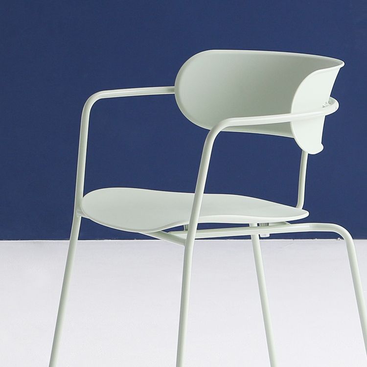 Silla de comedor de cocina de estilo industrial, sillones apilables con patas de metal