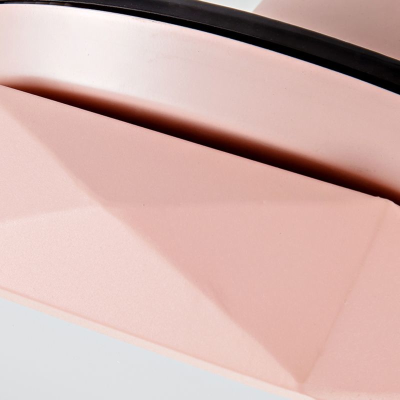 Ventilador de colgante geométrico de macarrón Lámpara acrílica de acrílico Lámpara de semi rascilla de dormitorio