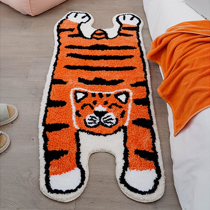 Funky Area Carpet Fancy Animals Print Carpet Polyester Stain Resistant Washable Rug for Living Room