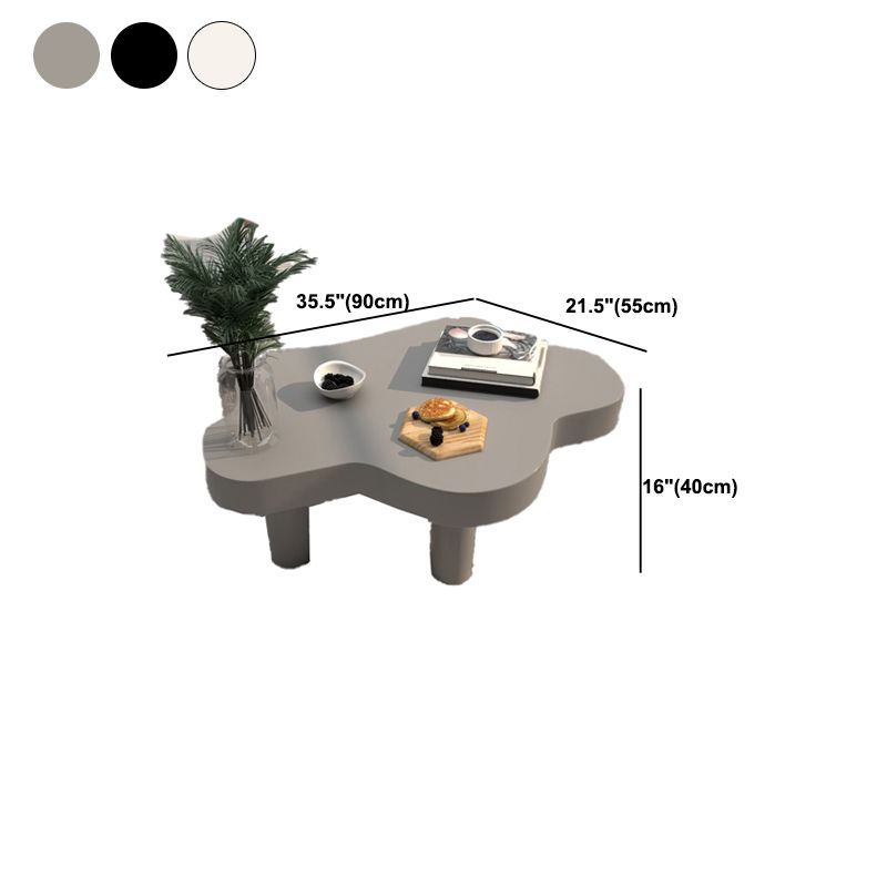 Scandinavian Wooden Coffee Table Free form Pedestal Coffee Table Set for Living Room